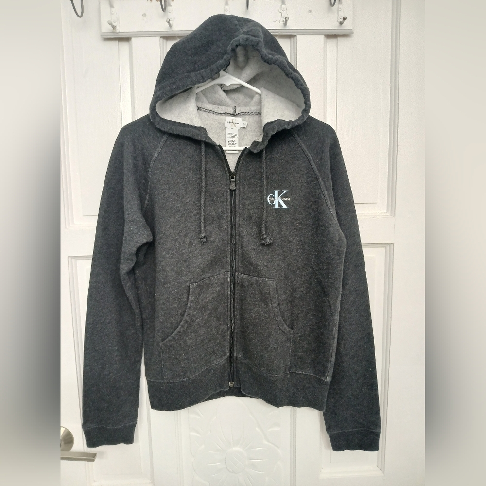 Calvin Klein Charcoal Hoodie with Logo Size L/G